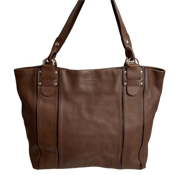 Kate Spade Vintage Large Brown Leather Tote Bag